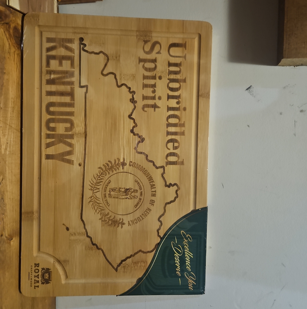 Kentucky Unbridled Spirit Bamboo Cutting/Serving Board